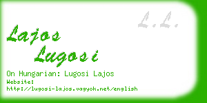 lajos lugosi business card